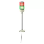 Monolityczne kolumny świetlne, Harmony XVG, 60 mm, czerwony zielony, światło stałe, montaż na rurze aluminiowej i płyta mocująca, IP53, 24V AC/DC