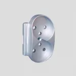 Pokrywa gniazda podwójnego z uziemieniem; aluminium mat