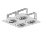 MARA E4Dh AR111 wpust stropowy max. 4x60W, G53, 12V, biały sygnałowy (mat struktura) RAL 9003