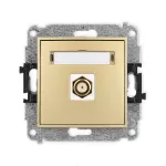 ICON Mechanizm gniazda antenowego pojedynczego typu F (SAT) pozłacany złoty