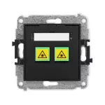 MINI Mechanizm gniazda światłowodowego/optycznego podwójnego czarny mat