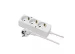 PS-370S/1,5/5,0 Przedłużacz z trzykrotnym gniazdem 3x2p+Z, Schuko, 3x1,5; 16A; 5m; biały