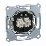 Merten, mechanizm przycisku podwójnego, styk zwierny 1-biegunowy, z podświetleniem, 10 A, AC 250 V, zacisk bezśrubowy