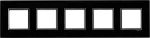 DANTE Ekskluzywne Ramka zdobiona 5x BLACK GLASS SE3