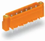 Wtyk THT Pin lutowniczy 1,0 x 1,0 mm konstrukcja prosta, pomarańczowy 231-335/108-000