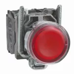 Harmony XB4 Przycisk płaski czerwony z żarówką 250V