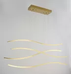 Azzardo lampa wisząca LED Waves 70W 4900lm 3000K (ściemnialna) złota AZ4058