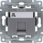 DANTE Gniazdo komputerowe poj. RJ45 (wkład MOLEX), bez ramki, INOX