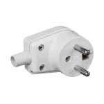 Wtyczka kątowa 16A 250V IP20 biała
