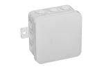 035-01 Biała Puszka hermetyczna n/t 75x75x41 IP54 12-wl klik z osł.