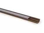 Profil LED Natynkowy D (płytki), długość 100cm, aluminiowy, inox anodowany