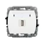TREND Mechanizm gniazda pojedynczego USB A-A 3.0 biały