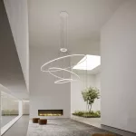 Pendant Circular Downward 3 Rings (ø2000 ø1200 ø600) LED 190W LED warm-white 3000K 0-10V White 15058lm CS4H-00W9AZRU14