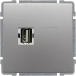 KOS 66 Gniazdo multimedialne USB, bez ramki ALUMINIUM