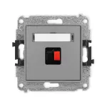 ICON Mechanizm gniazda głośnikowego pojedynczego szary mat