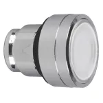 Biały, płaski, przycisk główka ø22 p-p led