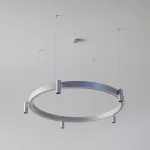 PEDRO 1400 wisząca LED 3000K, 230V + SLM PremiumColor, L09, 5x1190lm/24D/930, 230V, srebrny aluminiowy (mat) RAL 9006