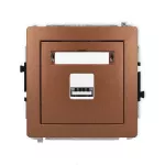 DECO Mechanizm ładowarki USB pojedynczej USB A, 10W max., 5V, 2A brązowy metalik