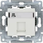 DANTE Gniazdo komputerowe poj. RJ45 (wkład MOLEX), bez ramki, ŚNIEŻNA BIEL