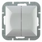 WP-2/5P/M Wyłącznik 2-klawiszowy schodowy-PERŁA- p/t 10A, 250V; satyna