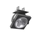 DEDRA M3Ahd AR111 wpust stropowy, max. 1x60W, G53, 12V, czarny głęboki (mat struktura) RAL 9005