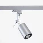 MINORIS projektor track 1x50W, GU10, 230V, srebrny aluminiowy (mat struktura) RAL 9006
