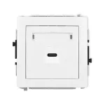 DECO Mechanizm gniazda pojedynczego 1xUSB C-C biały mat