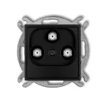 MINI Mechanizm gniazda multimedialnego 3F DATA (UPC) czarny mat
