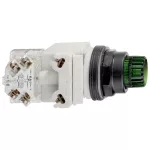 Przycisk zielony samopowrotny, Harmony 9001K, LED 120V AC/DC 1 C/O plastikowy ośmiokątny