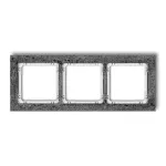 DECO Ramka uniwersalna potrójna - beton (ramka: antracytowa; spód: biały)