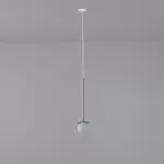 COTTON 200 fi100 wisząca wpust max.1x1,9W, G9, 230V, przewód transparentny, kolor srebra (gładki mat)