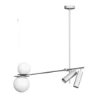 DUO wisząca max.2x5W, G9, 230V + SLM PremiumWhite, L09, 2x1190lm/38D/940, 230V, kolor srebra (gładki mat)