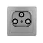 DECO Mechanizm gniazda multimedialnego 3F DATA (Vectra) srebrny metalik