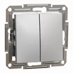 Asfora, łącznik świecznikowy, bez ramki, aluminium