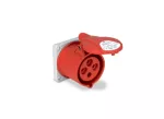 IERN-3243 Gniazdo siłowe tablicowe proste 32A 4p IP44; szaro-czerwone