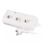 PS-370/1,5/3,0 Przedłużacz z trzykrotnym gniazdem 3x2p+Z, 16A 3x1,5; 3,m; biały
