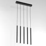 NER PANEL ZPD5 wisząca max. 5x2,5W, G9, 230V, przewód czarny, czarny głęboki (mat struktura) RAL 9005