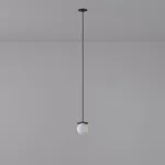 COTTON 450 fi100 wisząca wpust max.1x1,9W, G9, 230V, przewód czarny, szary grafitowy (mat) RAL 7024