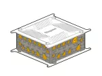 ECOBATIBOX PUSZKA WIELOSTRONNA KWADRATOWA Z MEMBRANĄ 200X200X85 MM, Legrand