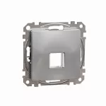 Płytka centralna do wkładów Keystone (HDmI, Sedna Design & Elements, VgA, RJ45, RJ11), srebrne aluminium