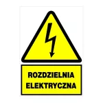 Znak elektryczny ostrzegawczy 148x210 