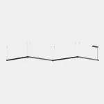 Lineal lighting system Apex "M" Pendant 52.8W LED warm-white 2700K CRI 92 DALI Black IP40 4585lm AW41-48VAPLDS60
