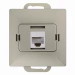 GTP-10P/M Gniazdo telefoniczne-PERŁA-p/t 4pin zacisk krone LSA+; satyna