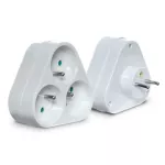 R-36P Rozgałęźnik potrójny 3x2P+Z, 16A, 250V; biały