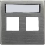 VENA Metal Pokrywa do 2x gniazda Keystone INOX