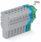 1-przewodowe gniazdo Push-in CAGE CLAMP®, szary/niebieski/żółto-zielony 2022-110/000-038