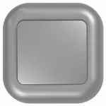 WP-8F/S Wyłącznik krzyżowy-FAN- z podśw. p/t; srebrny
