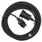 Przedłużacz ogrodowy 10 m / 1 gniazdo / czarny / guma / 230 V / 1,5 mm2