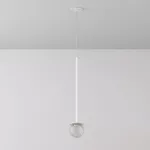 CLAR 400 fi100 wisząca wpust LED 2,7W/298lm/3000K, 230V, przewód transparentny, biały sygnałowy (mat) RAL 9003