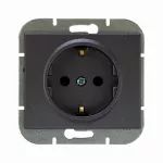 PT-17OH SCH Gniazdo wtyczkowe pojedyncze-ONYX- p/t 2p+Z 16A, 250V,bryzgoszczelne z klapką Schuko; antracyt